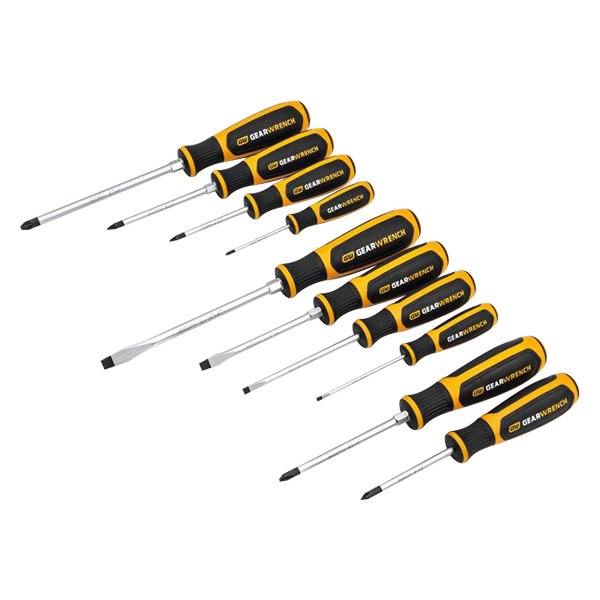 GearWrench® - 10-piece Multi Material Handle Phillips/Pozidriv/Slotted Mixed Screwdriver Set