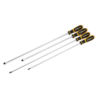 GearWrench® 80069H - 4-piece Multi Material Handle Long Phillips/Slotted Mixed Screwdriver Set