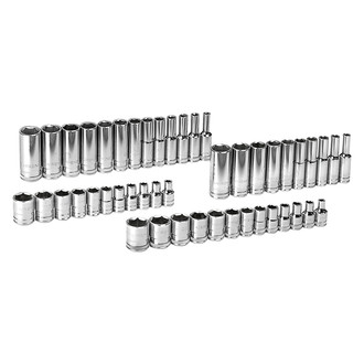 GearWrench® - 1/4" Drive 6-Point SAE/Metric Standard Deep Socket Set 47 Pieces