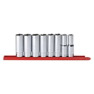 GearWrench® - 1/2" Drive 6-Point SAE Deep Socket Set 8 Pieces