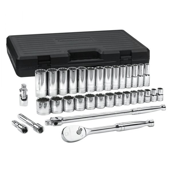 GearWrench® - 1/2" Drive 12-Point SAE Ratchet and Socket Set, 33 Pieces