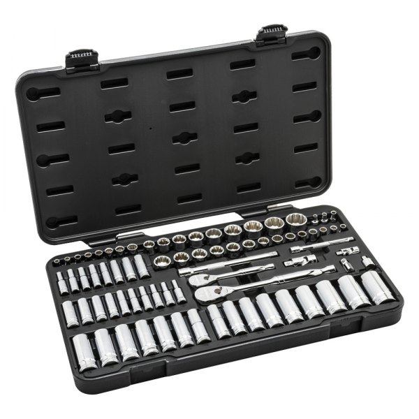 GearWrench® - Mixed Drive Size 12-Point SAE/Metric Ratchet and Socket Set, 76 Pieces