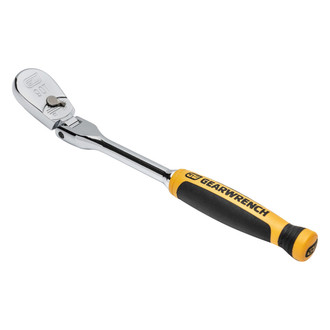 GearWrench® - 1/4" Drive 8" Length 90 Teeth Flexible Head Cushion-Grip Ratchet