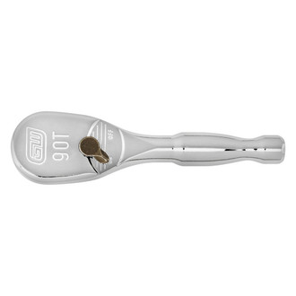 GearWrench® - 3/8" Drive 4-3/4" Length 90 Teeth Flat Metal Grip Ratchet