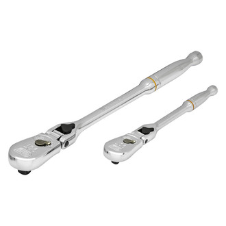 GearWrench® - Mixed Drive Size Drive 90 Teeth Flexible Head Flat Metal Grip Ratchet Set 2 Pieces