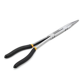 GearWrench® - Double X™ 13-15/32" Double Joint Straight Jaws Dipped Handle Needle Nose Pliers