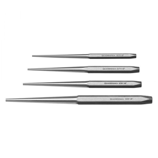 GearWrench® - 4-piece 1/8" to 1/4" Tapered Punch Set
