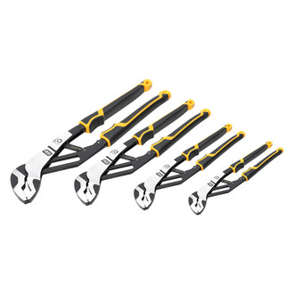 GearWrench® - Pitbull Auto-Bite™ 4-piece 6" to 12" V-Jaws Multi-Material Handle Self Adjusting Tongue & Groove Pliers Set