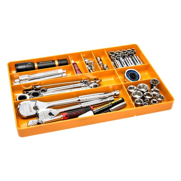 GearWrench® - 11" x 16" Plastic Orange 10-Compartment Organizer Parts Tray