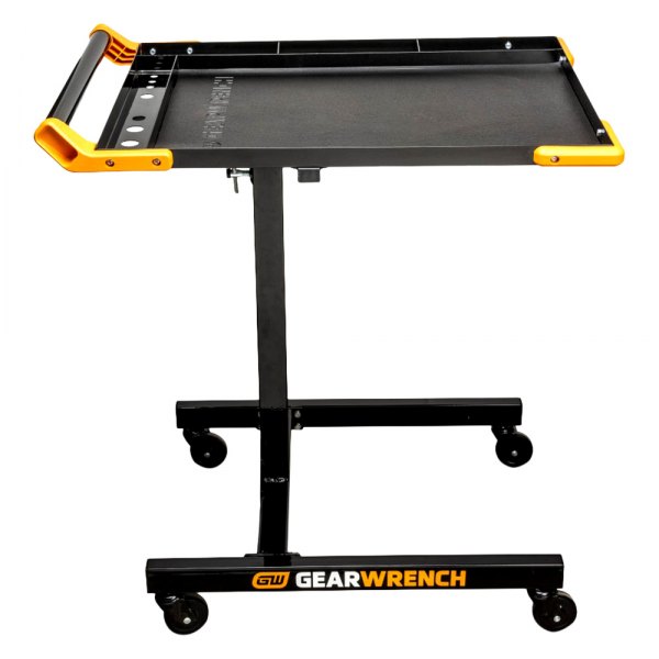 GearWrench® - Black/Orange Adjustable Height Mobile Work Table (30" W x 20" L x 48" H)