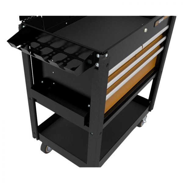 GearWrench 83168 33 x 21 x 42 Black Orange Plastic 4 Drawer 1 Shelf Utility Cart TOOLSiD