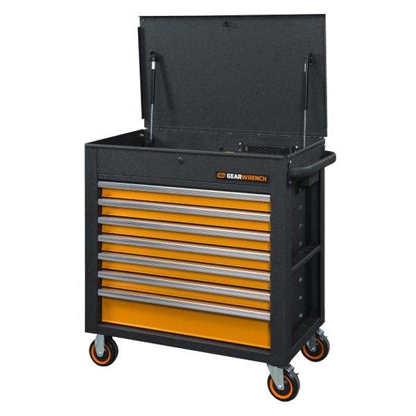 GearWrench® - GSX™ Black/Molten Orange Rolling Tool Cabinet (35" W x 20" D x 39" H)