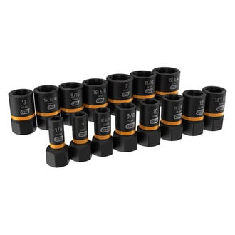 GearWrench® - Bolt Biter™ 15-piece 1/4" and 3/8" Drive 1/4" to 3/4" Impact Bi-Directional Bolt Extractor Set