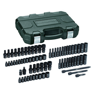 GearWrench® - 1/4" Drive SAE/Metric 6-Point Standard and Deep Impact Socket Set (71 Pieces)