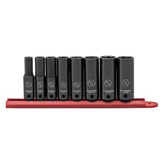 GearWrench® - 3/8" Drive SAE 6-Point Deep Impact Socket Set (8 Pieces)