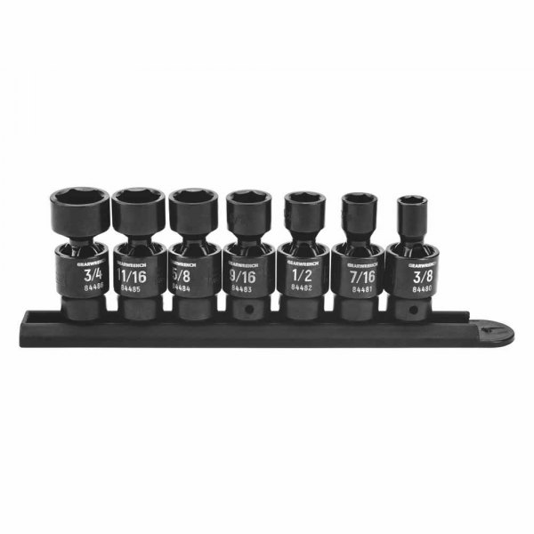 GearWrench® - X-Core™ (7 Pieces) 3/8" Drive SAE 6-Point Impact U-Joint Set