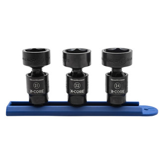 GearWrench® - X-Core™ 3/8" Drive Metric 6-Point Standard Impact U-Joint Set (3 Pieces)