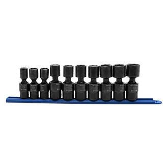 GearWrench® - X-Core™ 1/2" Drive Metric 6-Point Standard Impact U-Joint Set (10 Pieces)