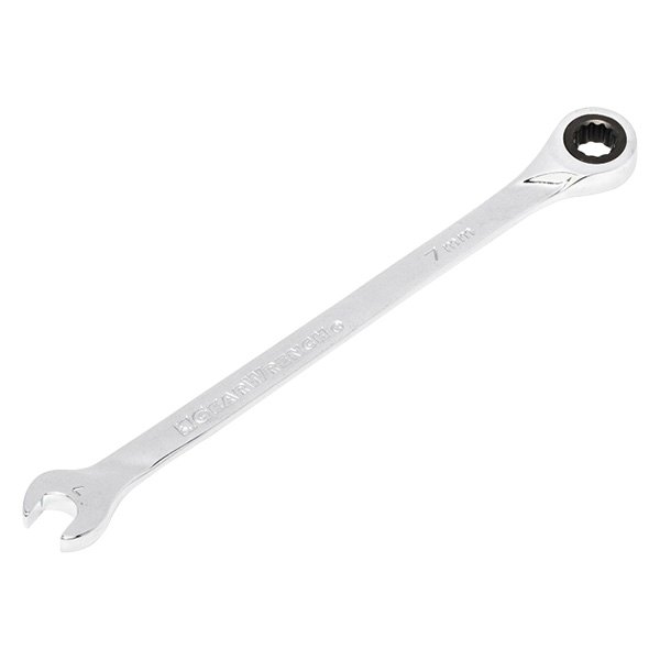 GearWrench® - 7 mm 12-Point Straight Head 72-Teeth Ratcheting Long Pattern Combination Wrench