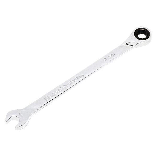 GearWrench® - 8 mm 12-Point Straight Head 72-Teeth Ratcheting Long Pattern Combination Wrench