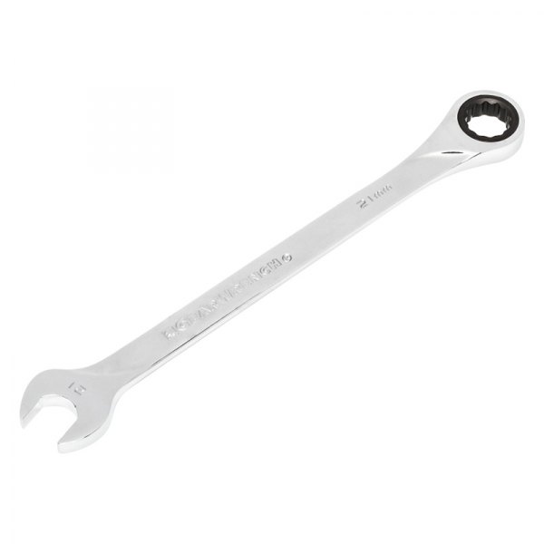 GearWrench® - 21 mm 12-Point Straight Head 72-Teeth Ratcheting Long Pattern Combination Wrench