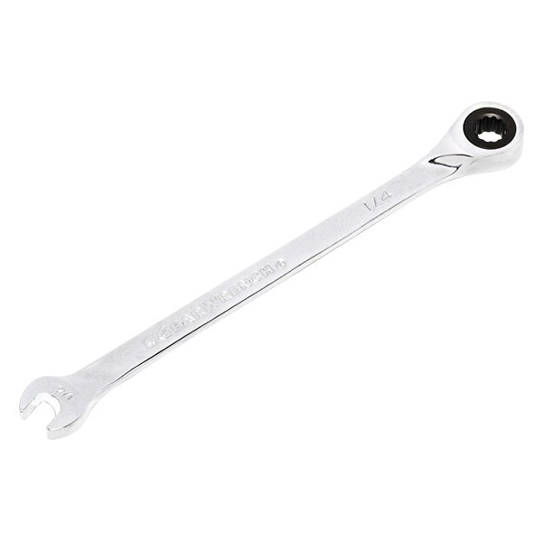 GearWrench® - 1/4" 12-Point Straight Head 72-Teeth Ratcheting Long Pattern Combination Wrench