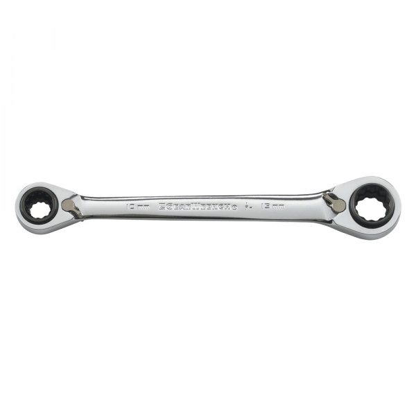 GearWrench® - QuadBox™ 8 mm to 13 mm 12-Point Straight Head Reversible Ratcheting Quad Box End Wrench