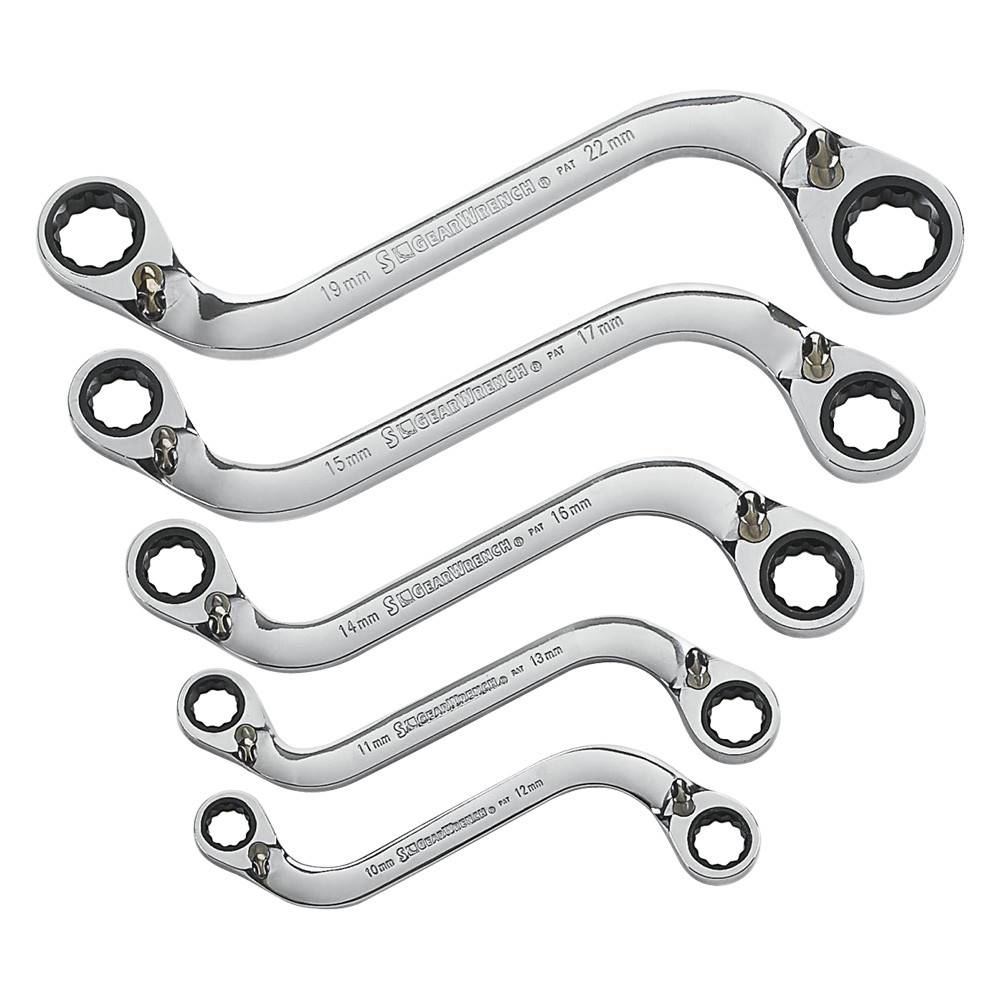 GearWrench® 85299 - 5-piece 10 to 22 mm 12-Point S-Shaped Straight