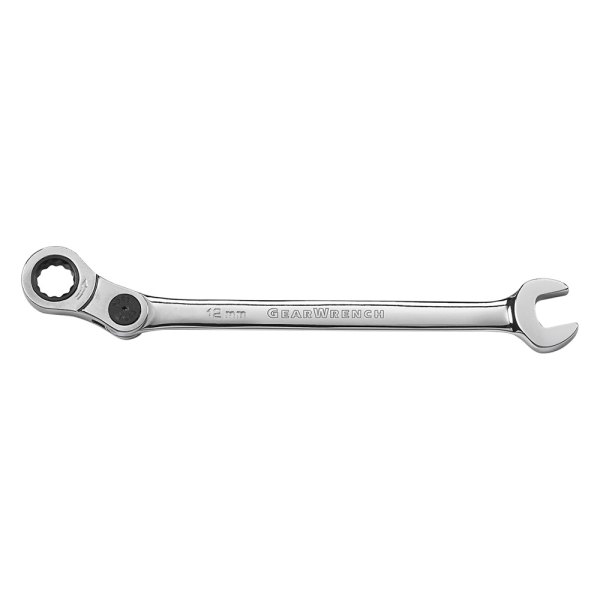 GearWrench® - 12 mm 12-Point Pivot Head 72-Teeth Ratcheting Combination Wrench