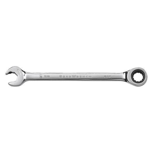 GearWrench® - 9 mm 12-Point Straight Head Open End 72-Teeth Ratcheting Combination Wrench