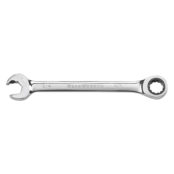 GearWrench® - 3/4" 12-Point Straight Head Open End 72-Teeth Ratcheting Combination Wrench