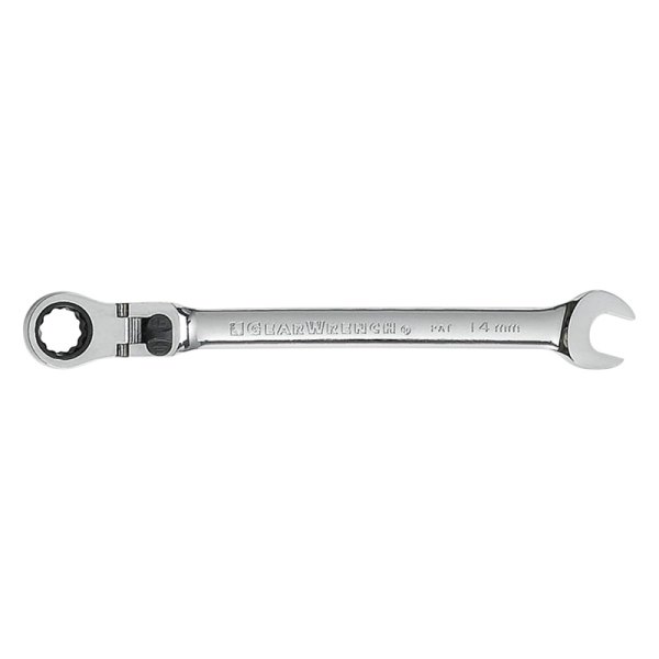 GearWrench® - 14 mm 12-Point Locking Flexible Head 72-Teeth Ratcheting Combination Wrench