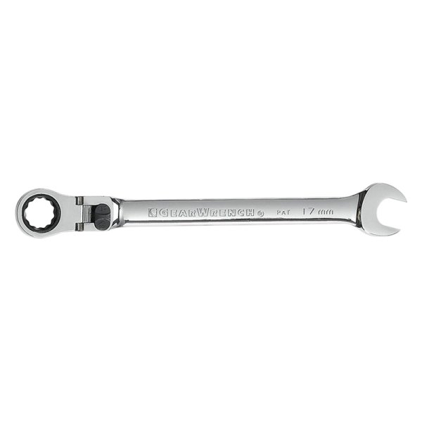 GearWrench® - 17 mm 12-Point Locking Flexible Head 72-Teeth Ratcheting Combination Wrench