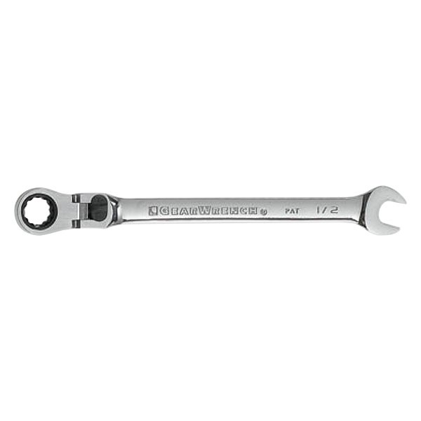 GearWrench® - 1/2" 12-Point Locking Flexible Head 72-Teeth Ratcheting Combination Wrench