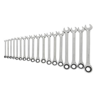 GearWrench® - 18-piece 6 to 24 mm 12-Point Straight 72 Ratcheting Combination Wrench Set