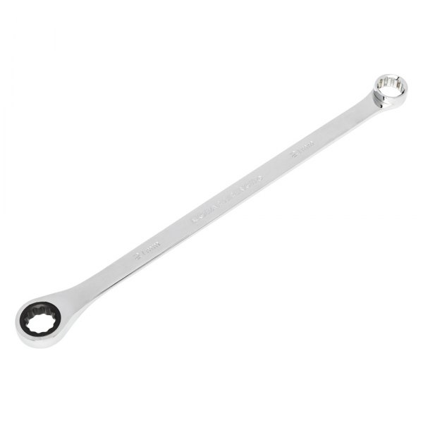 GearWrench® - GearBox™ 21 mm 12-Point Straight Head 72-Teeth Ratcheting Long Pattern Chrome Double Box End Wrench