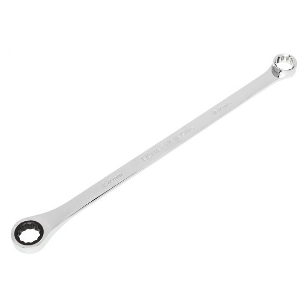 GearWrench® - GearBox™ 22 mm 12-Point Straight Head 72-Teeth Ratcheting Long Pattern Chrome Double Box End Wrench
