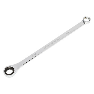GearWrench® - GearBox™ 15/16" 12-Point Straight Head 72-Teeth Ratcheting Long Pattern Chrome Double Box End Wrench