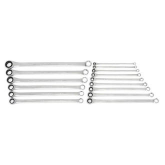 GearWrench® - GearBox™ 15-piece 8 to 24 mm 12-Point Straight Head 72-Teeth Ratcheting Double Box End Wrench Set