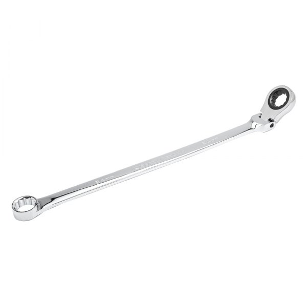 GearWrench® - GearBox™ 24 mm 12-Point Flexible Head 72-Teeth Ratcheting Long Pattern Chrome Double Box End Wrench