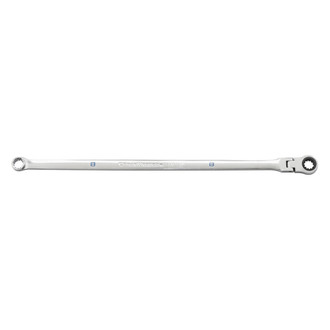 GearWrench® - 120XP™ GearBox™ Metric Spline Flexible Head 120-Teeth Ratcheting Long Pattern Chrome Double Box End Wrench