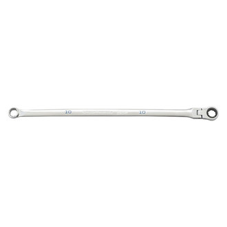 GearWrench® - 120XP™ GearBox™ 10 mm Spline Flexible Head 120-Teeth Ratcheting Long Pattern Chrome Double Box End Wrench