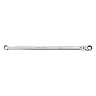 GearWrench® - 120XP™ GearBox™ 11 mm Spline Flexible Head 120-Teeth Ratcheting Long Pattern Chrome Double Box End Wrench