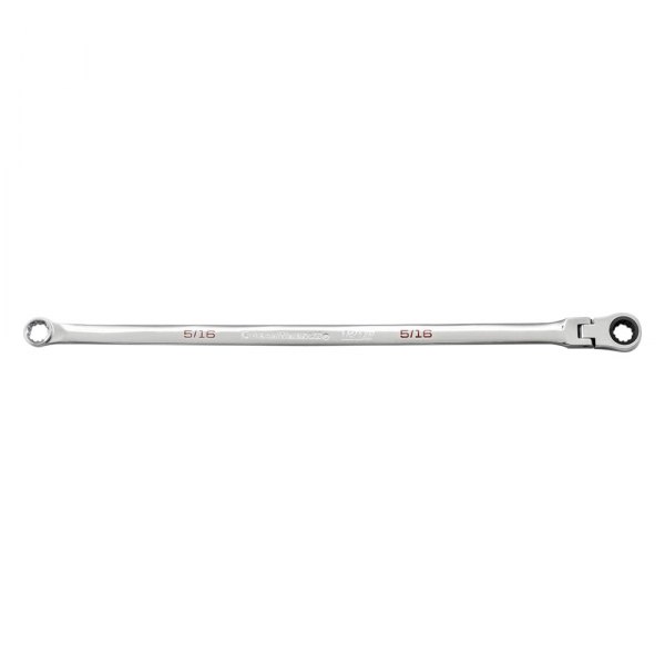 GearWrench® - 120XP™ GearBox™ 5/16" Spline Flexible Head 120-Teeth Ratcheting Long Pattern Chrome Double Box End Wrench