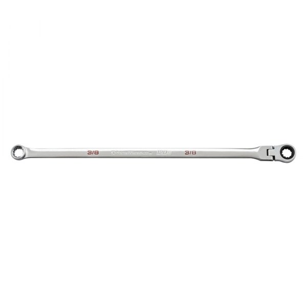 GearWrench® - 120XP™ GearBox™ 3/8" Spline Flexible Head 120-Teeth Ratcheting Long Pattern Chrome Double Box End Wrench