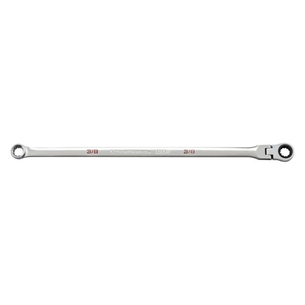 GearWrench® - 120XP™ GearBox™ 3/8" Spline Flexible Head 120-Teeth Ratcheting Long Pattern Chrome Double Box End Wrench