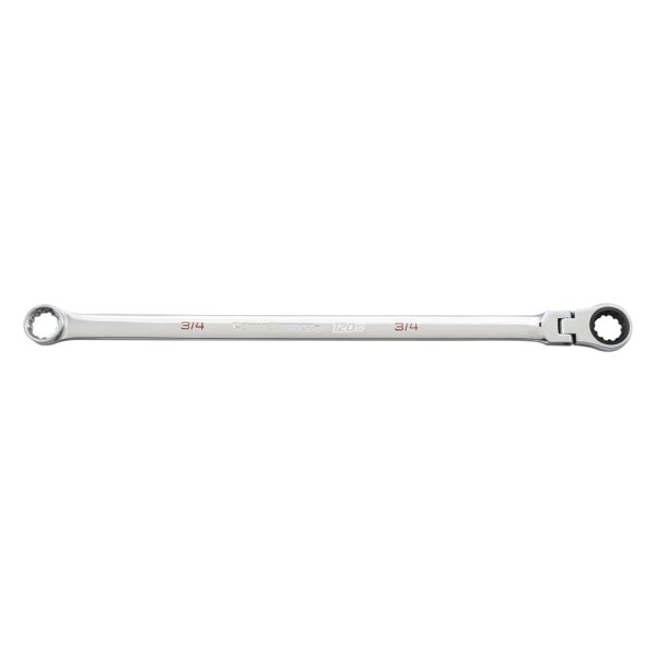 GearWrench® - 120XP™ GearBox™ 3/4" Spline Flexible Head 120-Teeth Ratcheting Long Pattern Chrome Double Box End Wrench