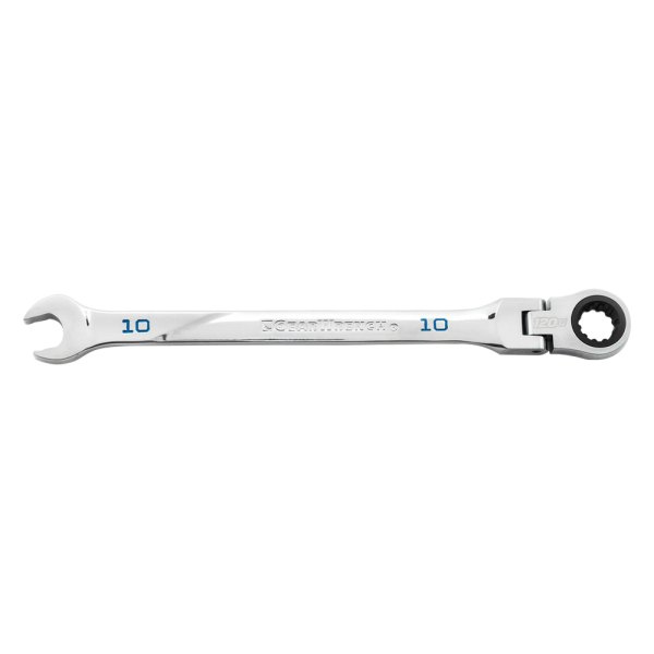 GearWrench® - 120XP™ 10 mm Spline Flexible Head 120-Teeth Ratcheting Long Pattern Chrome Combination Wrench