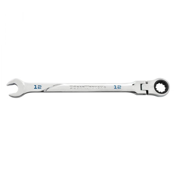 GearWrench® - 120XP™ 12 mm Spline Flexible Head 120-Teeth Ratcheting Long Pattern Chrome Combination Wrench