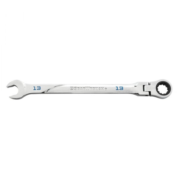 GearWrench® - 120XP™ 13 mm Spline Flexible Head 120-Teeth Ratcheting Long Pattern Chrome Combination Wrench